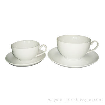 350/180mL fine porcelain cappuccino/espresso cup and saucer set, nice for promotions